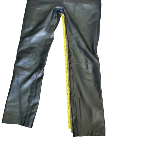 RedHead Black Faux Leather Straight Jeans Size 8 - Picture 6 of 7